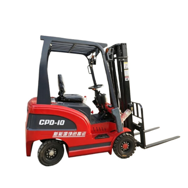 Small lithium electric forklift 1-3 ton hydraulic lifting fork truck with clamp attachment for warehouse logistics