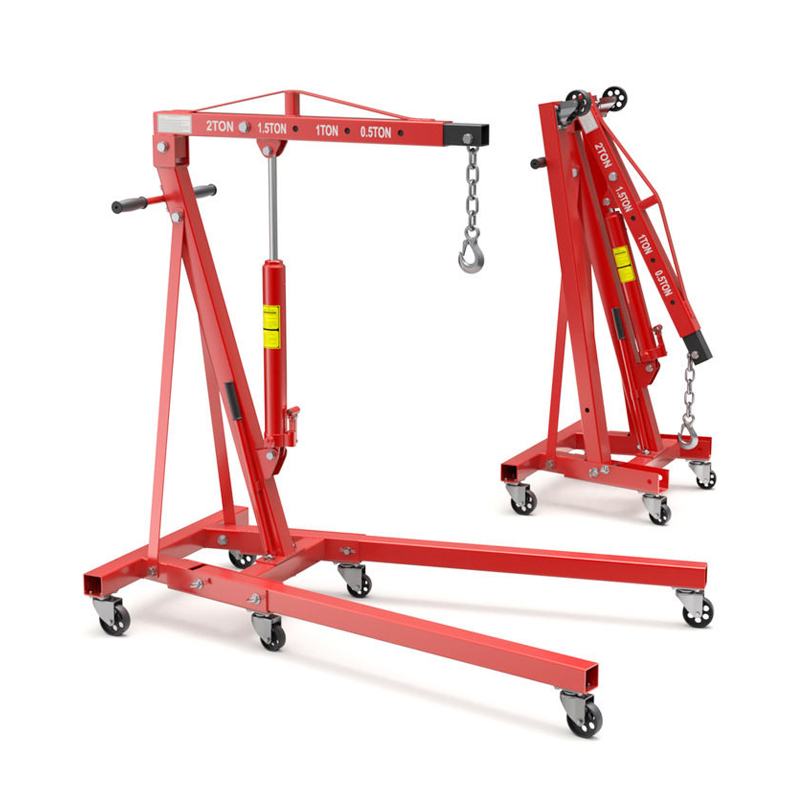 Folding 2T 3T Hydraulic Engine Crane Mobile Auto Engine Hoist for Garage Repair