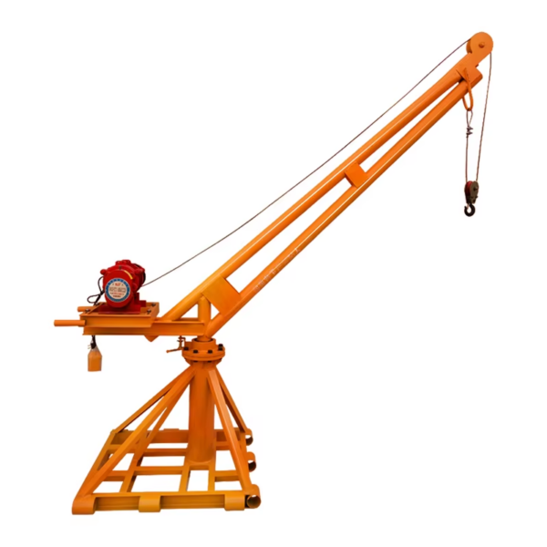 300KG Portable Mini Tower Crane 360 Degree Rotatable Outdoor Household Lifting Hoist