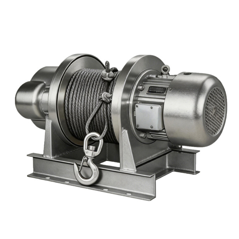 304 full stainless steel electric winch waterproof anti-corrosion remote control self-locking wire rope hoist