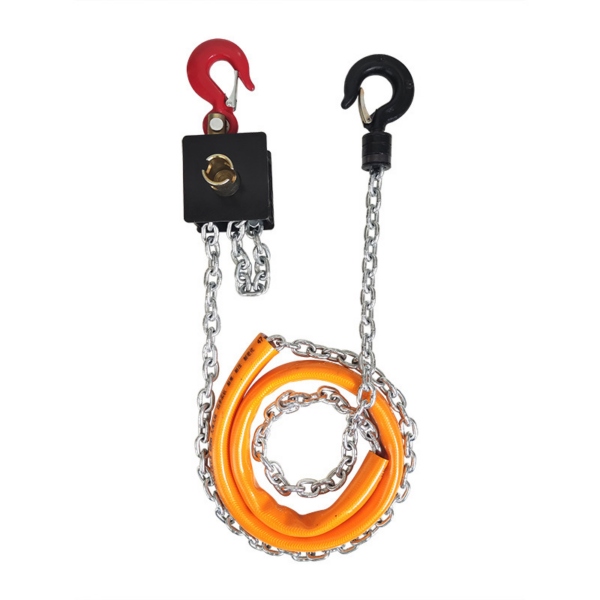 Adjustable positioning lanyard hand chain hoist, corrosion resistant mining pipe lifting puller with powder coated housing
