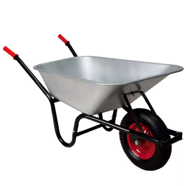 Metal Garden Wheelbarrow | Pneumatic Flat-Free Tire for Construction, Garden and Farm Use