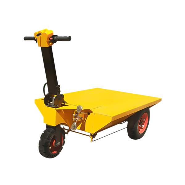 Small Indoor Decoration Electric Handcart | Electric Flat-handling Cart for Construction Site Gas Brick Transport