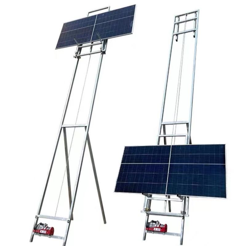 Electric Lifting Ladder Crane for Glass, Window, Door and Solar Panel Installation