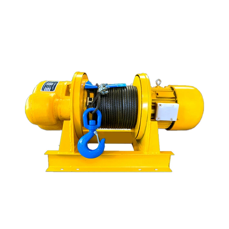 380V linear winch 1-10 ton electromagnetic control construction pulling hoist with pure copper motor