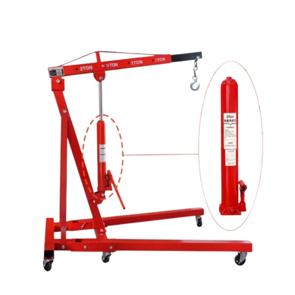 long stroke hydraulic jack installed on mobile floor crane