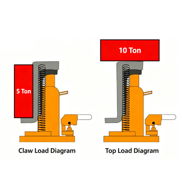hydraulic claw jack internal structure detail view
