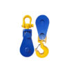 Marine heavy duty lifting snatch block, bearing pulley block with swivel hook, 0.4T-20Ton wire rope rigging pulley