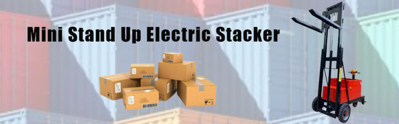 0.5t 0.8t Stand Up 3 Wheel Electric Forklift Narrow Aisle Stacker new product release poster