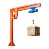 Mobile Rotating Column Jib Crane 0.2-1Ton 3m Arm Electric Hoist Lifting Frame