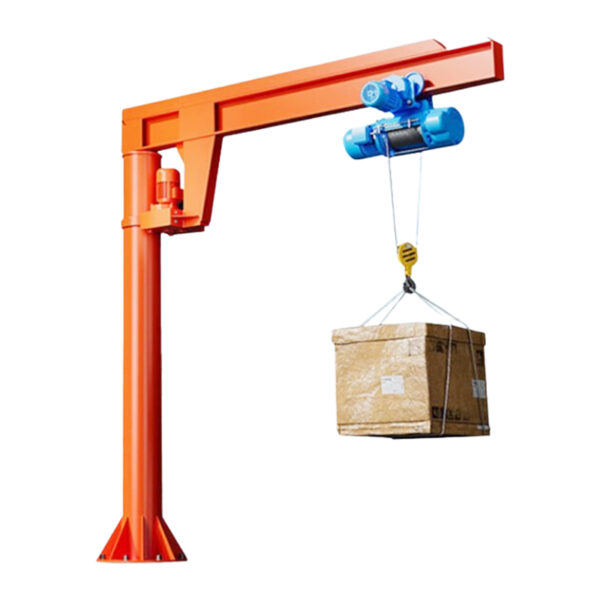 Mobile Rotating Column Jib Crane 0.2-1Ton 3m Arm Electric Hoist Lifting Frame