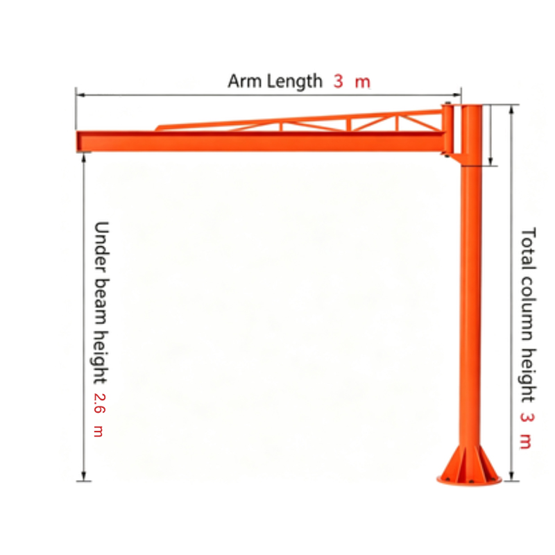 Structure Display of Rotatable Column Jib Crane Mobile Electric Hoist Lifting Frame