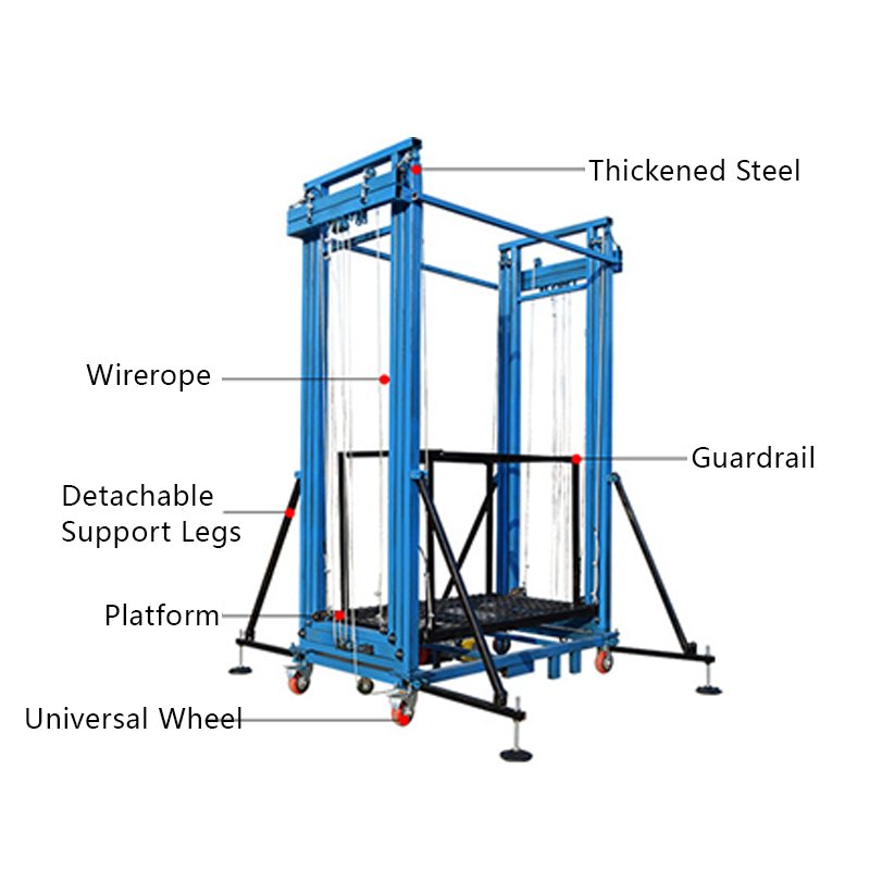 Powerful 2-12m Electric Mobile Scaffold Platform for High-Rise Construction & Maintenance - Image 3