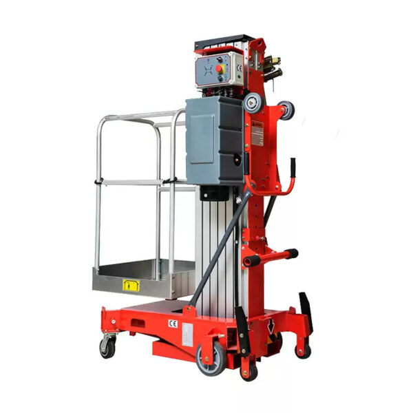 Portable Single Mast Electric Lift Table | 8m Lift, 250kg Capacity, Aluminum Material