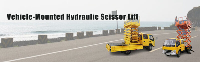Vehicle-mounted scissor lift for high altitude maintenance, mobile scissor aerial work platform for outdoor construction