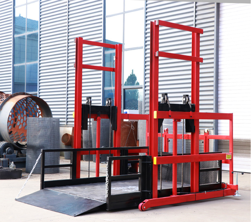 Hydraulic lifting structure of mobile loading and unloading platform lift